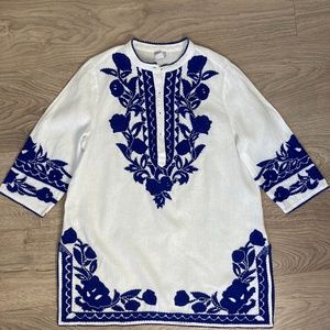 Chico's Embroidered Linen long tunic